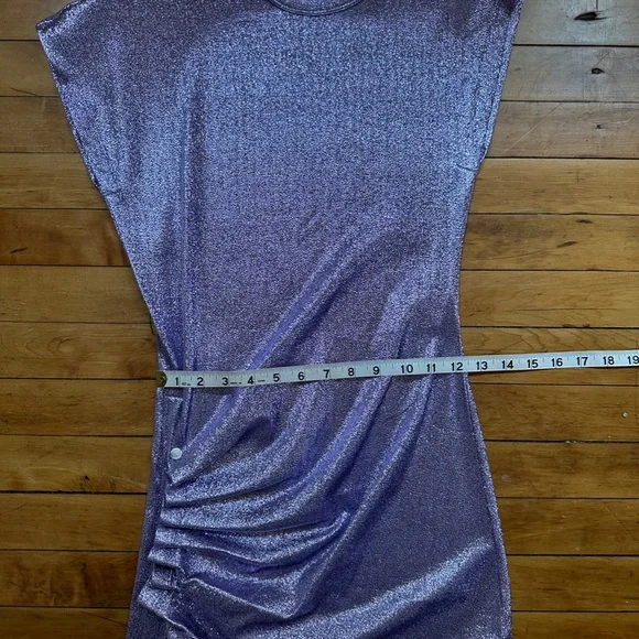 Paco Rabbane Purple Glitter Dress - Picture 4 of 6